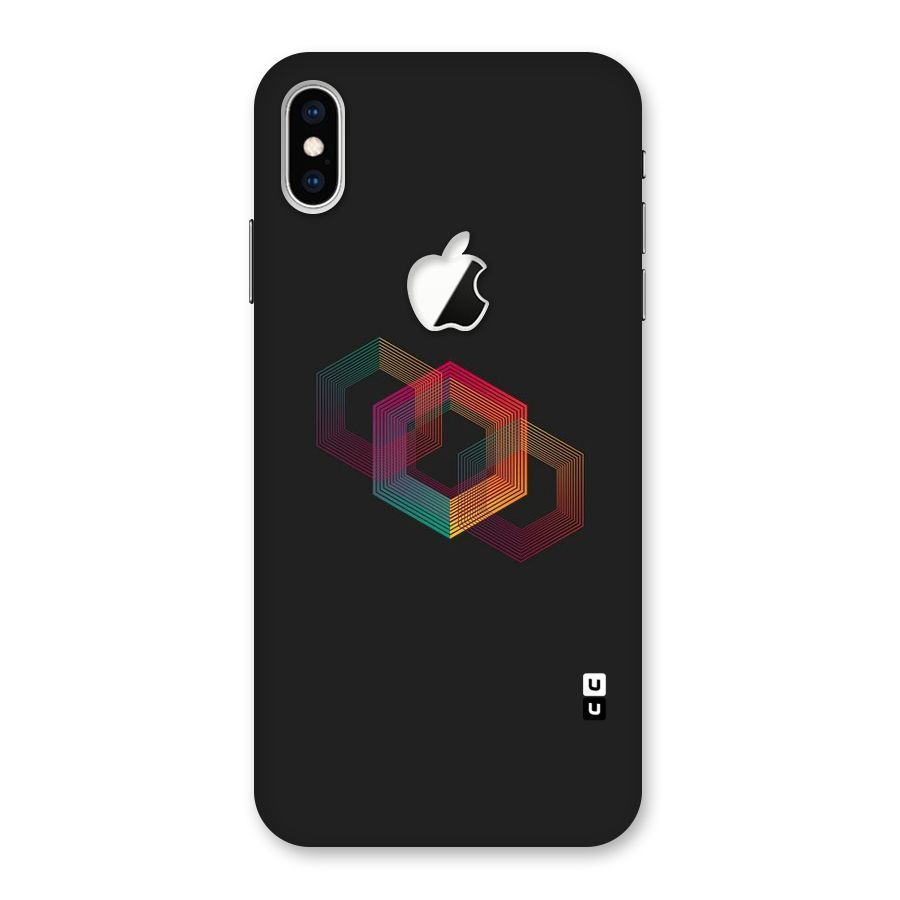 Tri-hexa Colours Back Case for iPhone XS Max Apple Cut