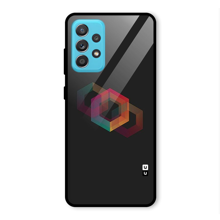 Tri-hexa Colours Glass Back Case for Galaxy A52
