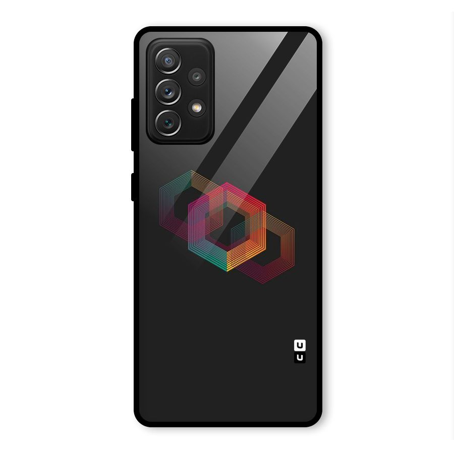 Tri-hexa Colours Glass Back Case for Galaxy A72