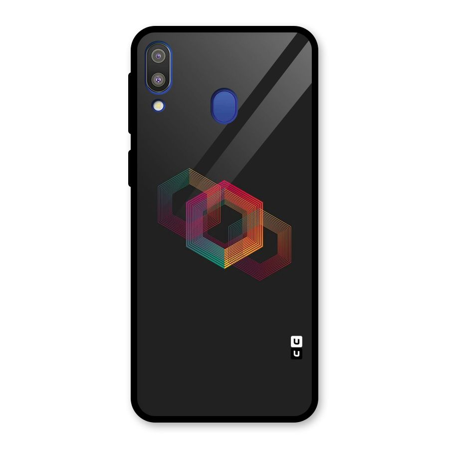 Tri-hexa Colours Glass Back Case for Galaxy M20