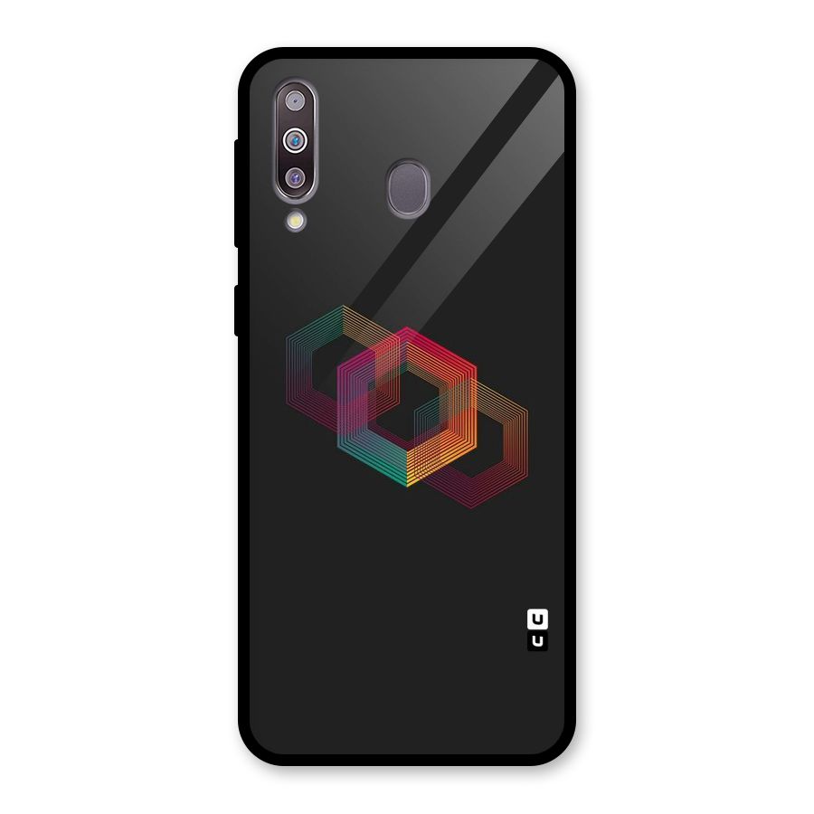 Tri-hexa Colours Glass Back Case for Galaxy M30