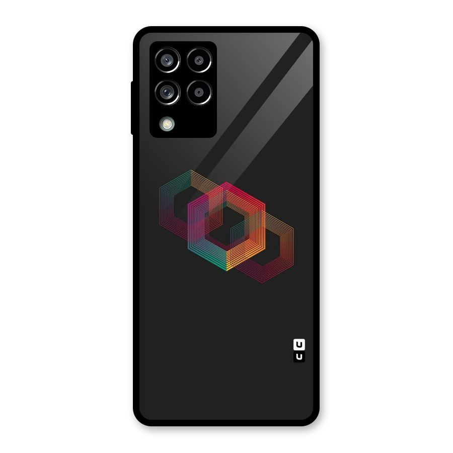 Tri-hexa Colours Glass Back Case for Galaxy M53 5G