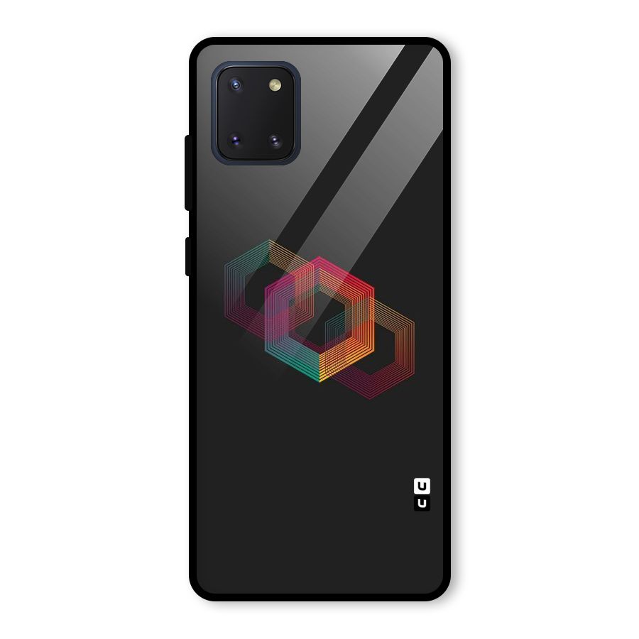 Tri-hexa Colours Glass Back Case for Galaxy Note 10 Lite