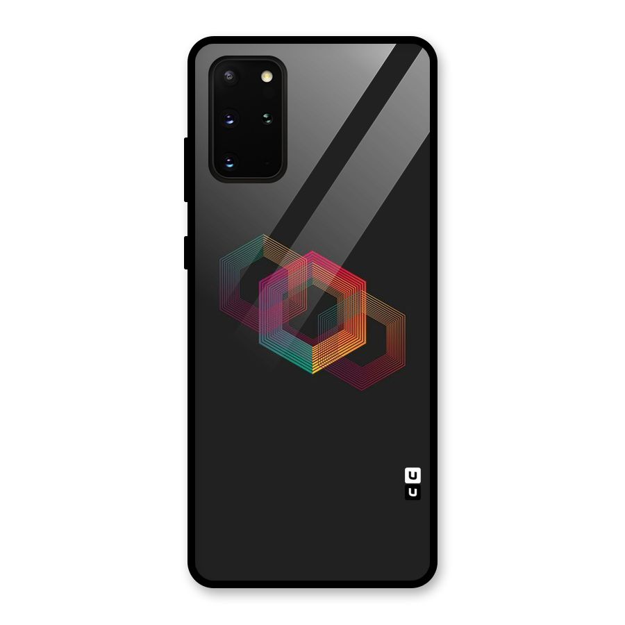 Tri-hexa Colours Glass Back Case for Galaxy S20 Plus