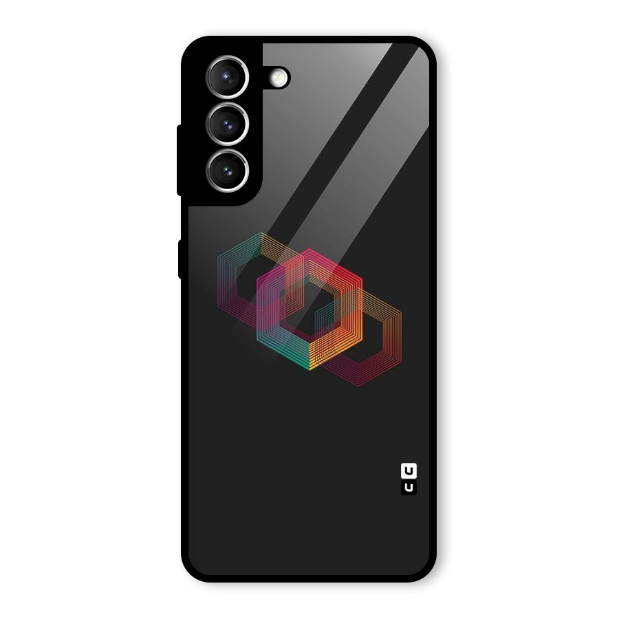 Tri-hexa Colours Glass Back Case for Galaxy S21 5G