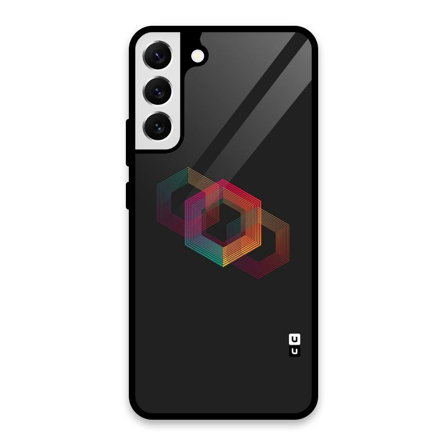 Tri-hexa Colours Glass Back Case for Galaxy S22 Plus 5G
