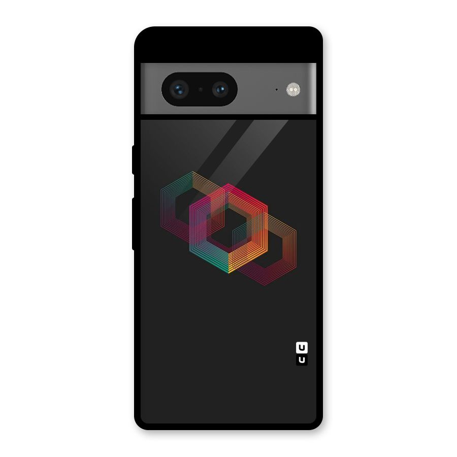 Tri-hexa Colours Glass Back Case for Google Pixel 7