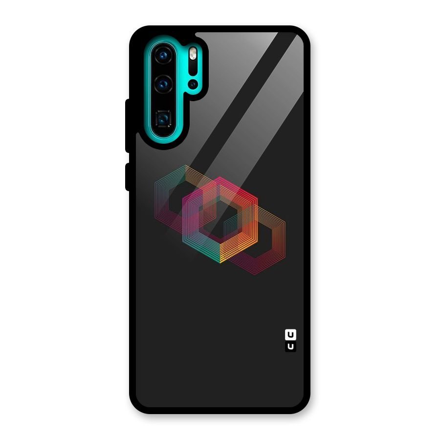 Tri-hexa Colours Glass Back Case for Huawei P30 Pro
