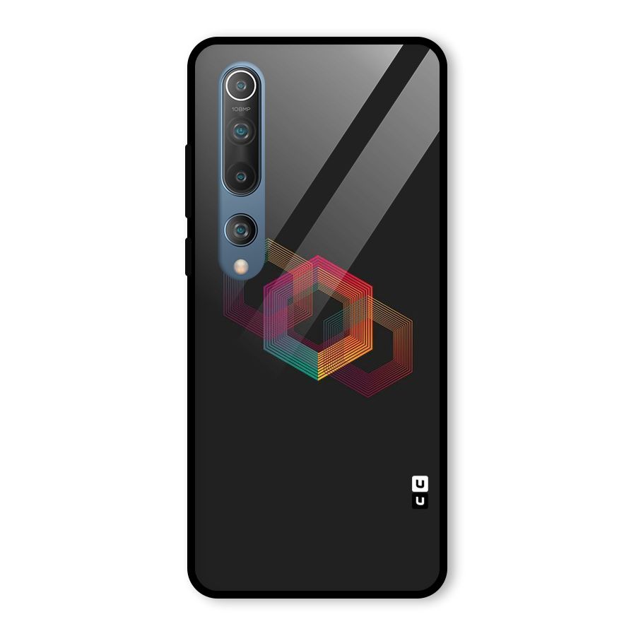 Tri-hexa Colours Glass Back Case for Mi 10