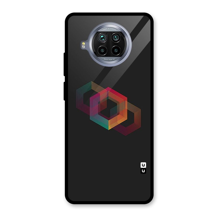 Tri-hexa Colours Glass Back Case for Mi 10i