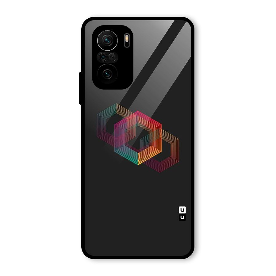 Tri-hexa Colours Glass Back Case for Mi 11X Pro