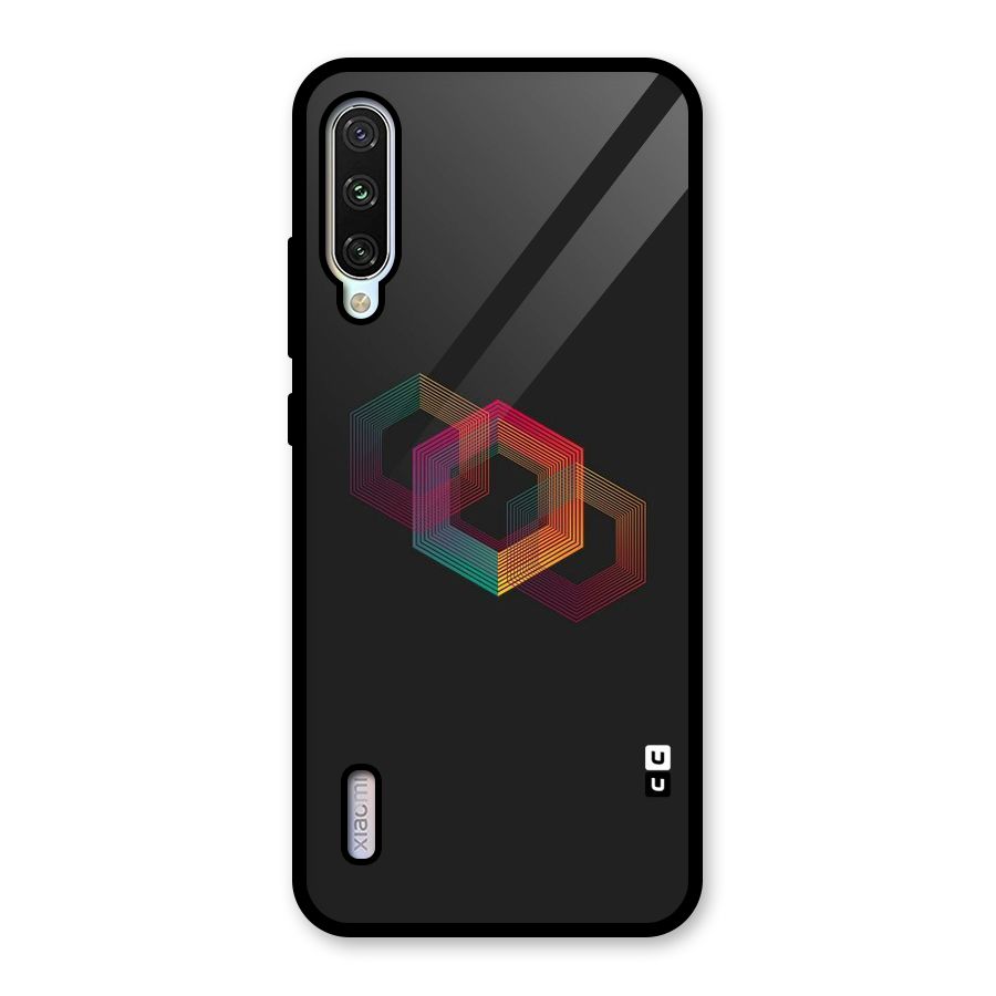 Tri-hexa Colours Glass Back Case for Mi A3