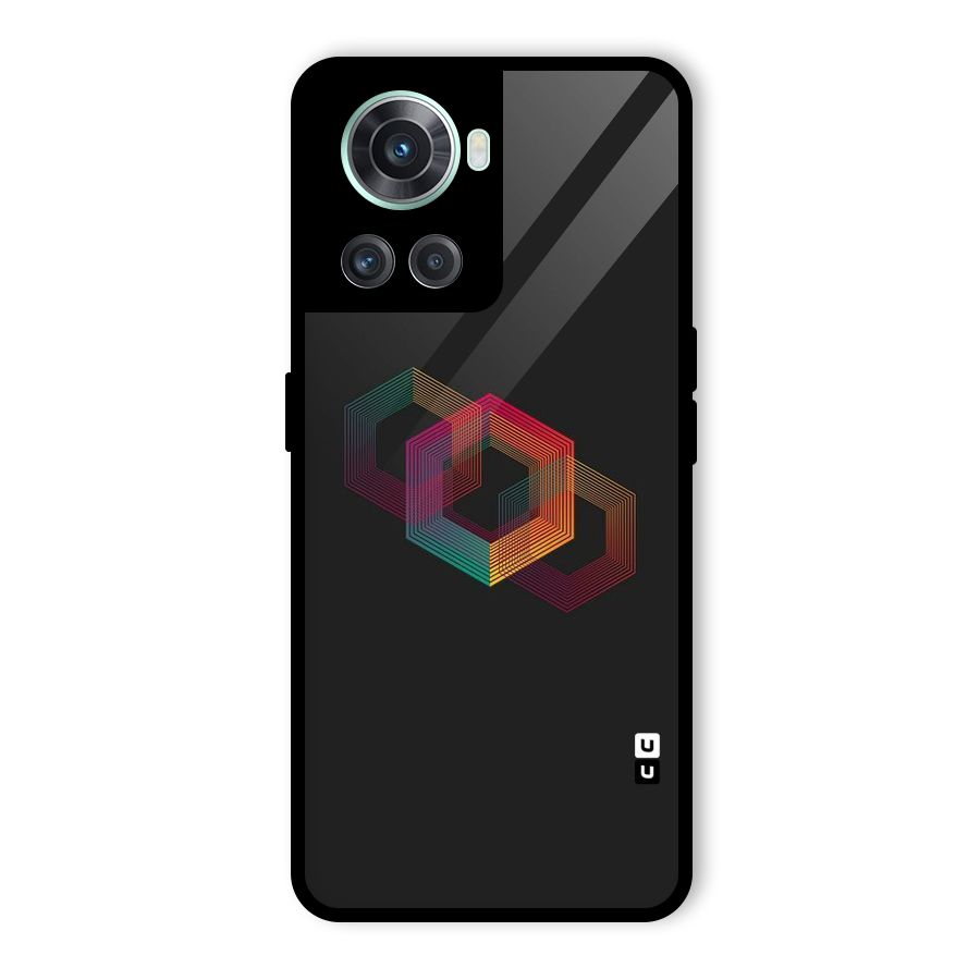 Tri-hexa Colours Glass Back Case for OnePlus 10R