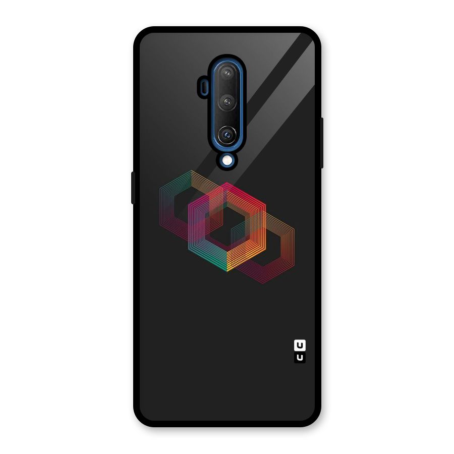 Tri-hexa Colours Glass Back Case for OnePlus 7T Pro