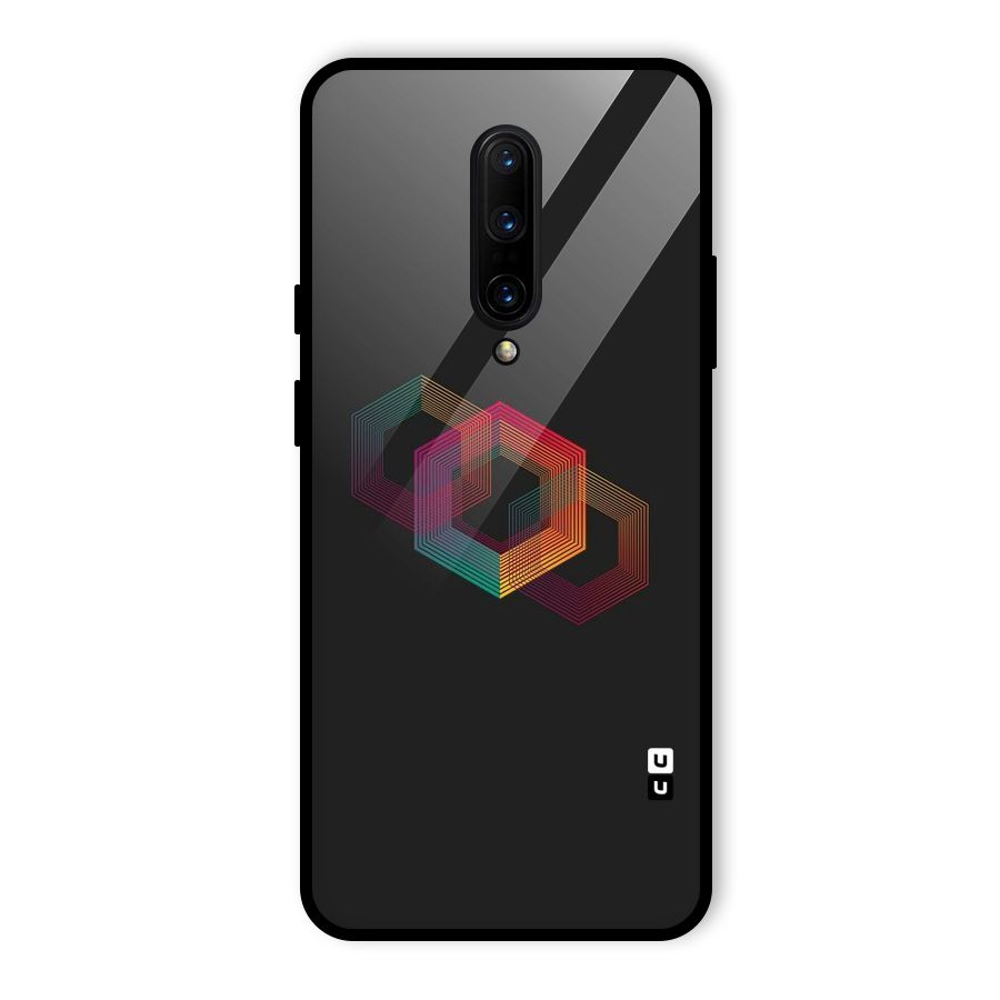 Tri-hexa Colours Glass Back Case for OnePlus 7 Pro
