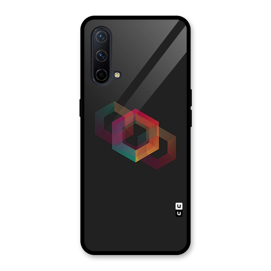 Tri-hexa Colours Glass Back Case for OnePlus Nord CE 5G