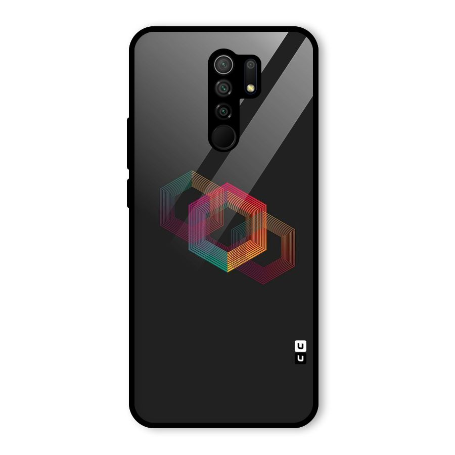 Tri-hexa Colours Glass Back Case for Poco M2