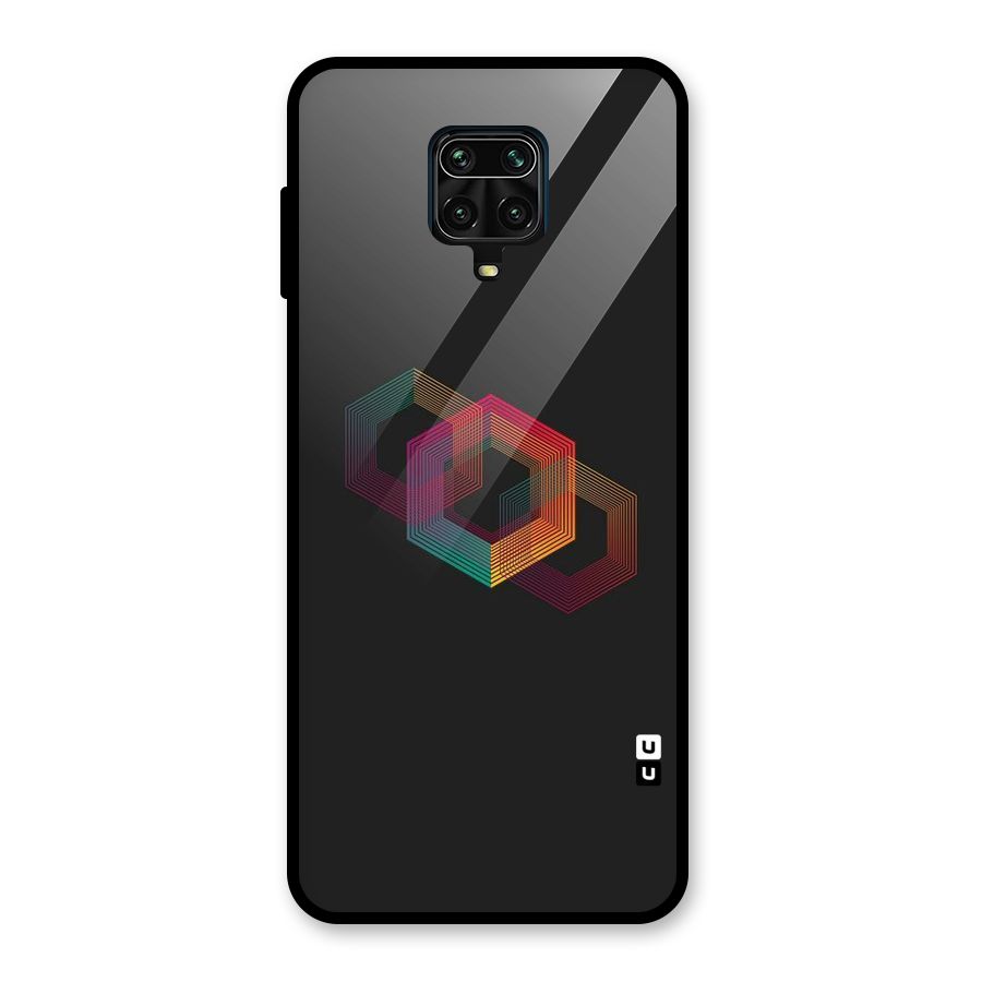 Tri-hexa Colours Glass Back Case for Poco M2 Pro