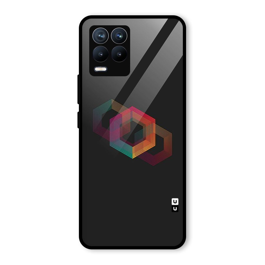 Tri-hexa Colours Glass Back Case for Realme 8