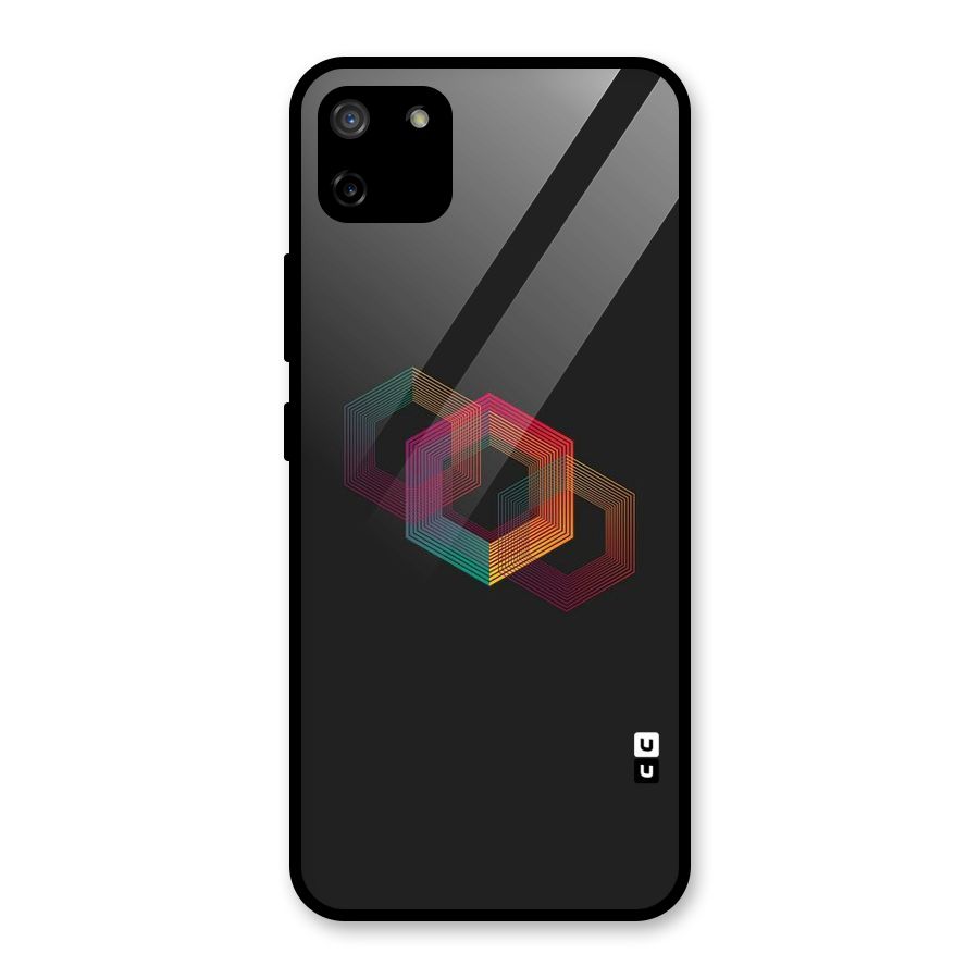 Tri-hexa Colours Glass Back Case for Realme C11