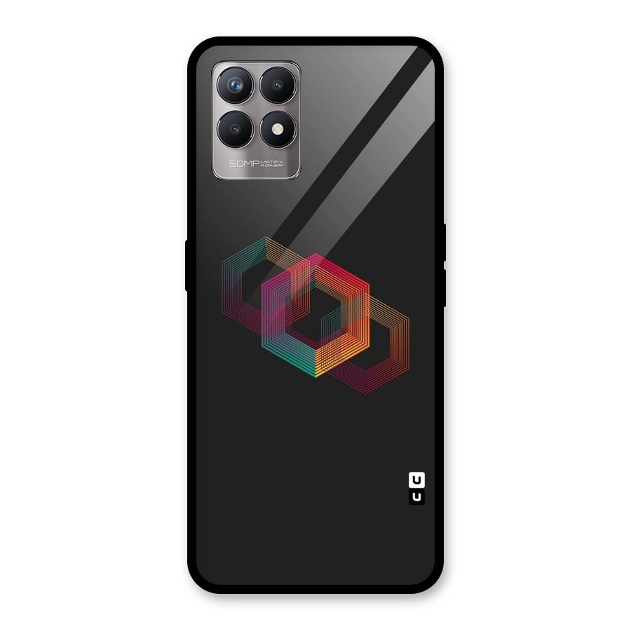 Tri-hexa Colours Glass Back Case for Realme Narzo 50