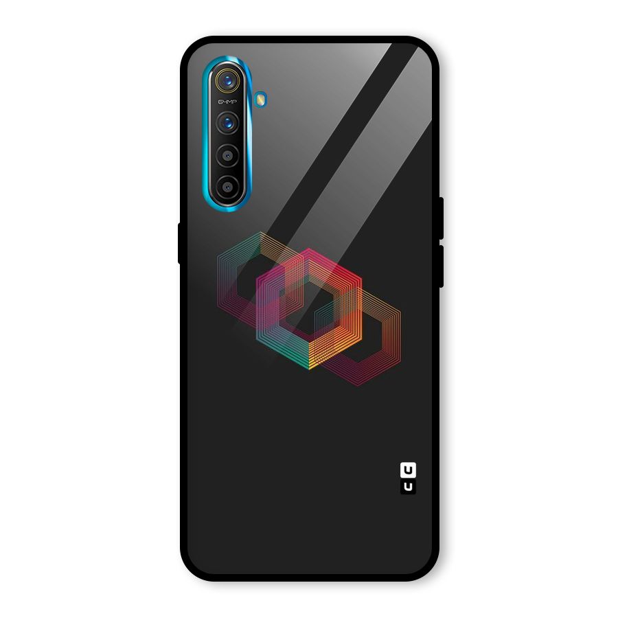 Tri-hexa Colours Glass Back Case for Realme X2