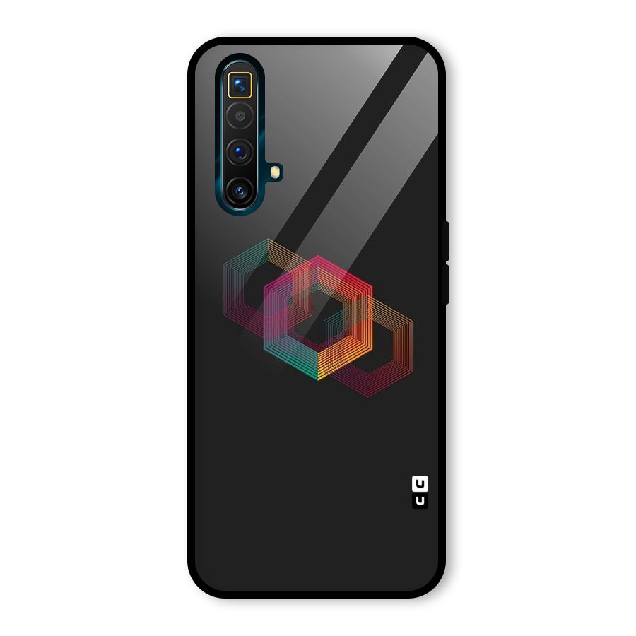 Tri-hexa Colours Glass Back Case for Realme X3