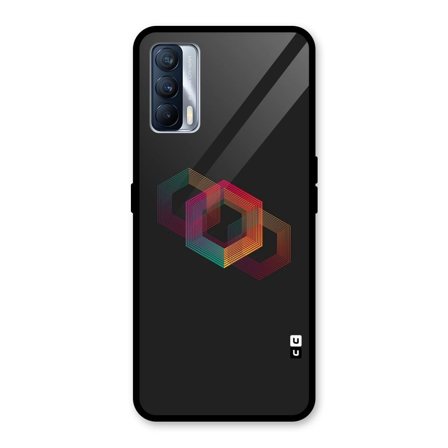 Tri-hexa Colours Glass Back Case for Realme X7