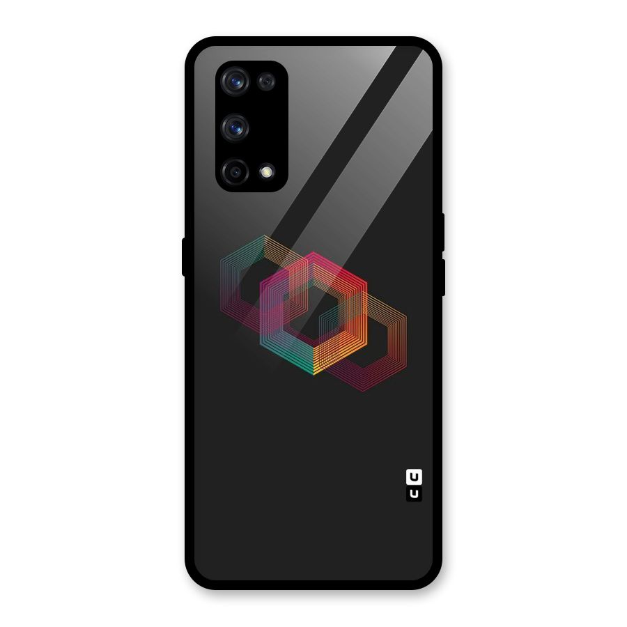 Tri-hexa Colours Glass Back Case for Realme X7 Pro