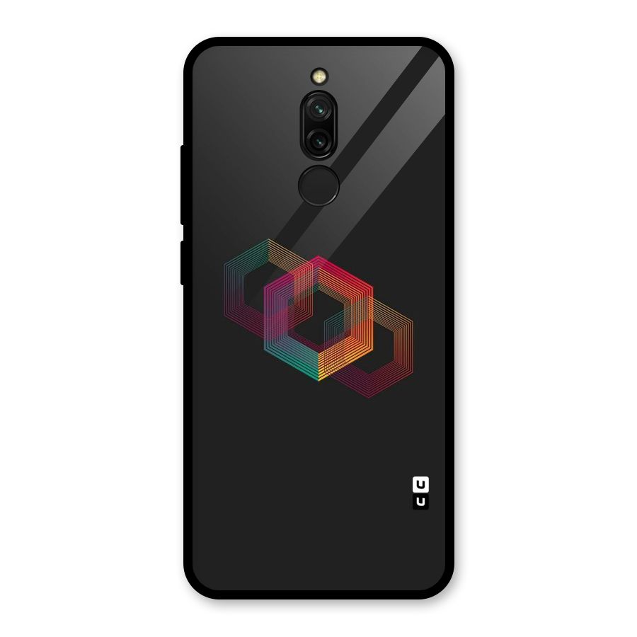Tri-hexa Colours Glass Back Case for Redmi 8