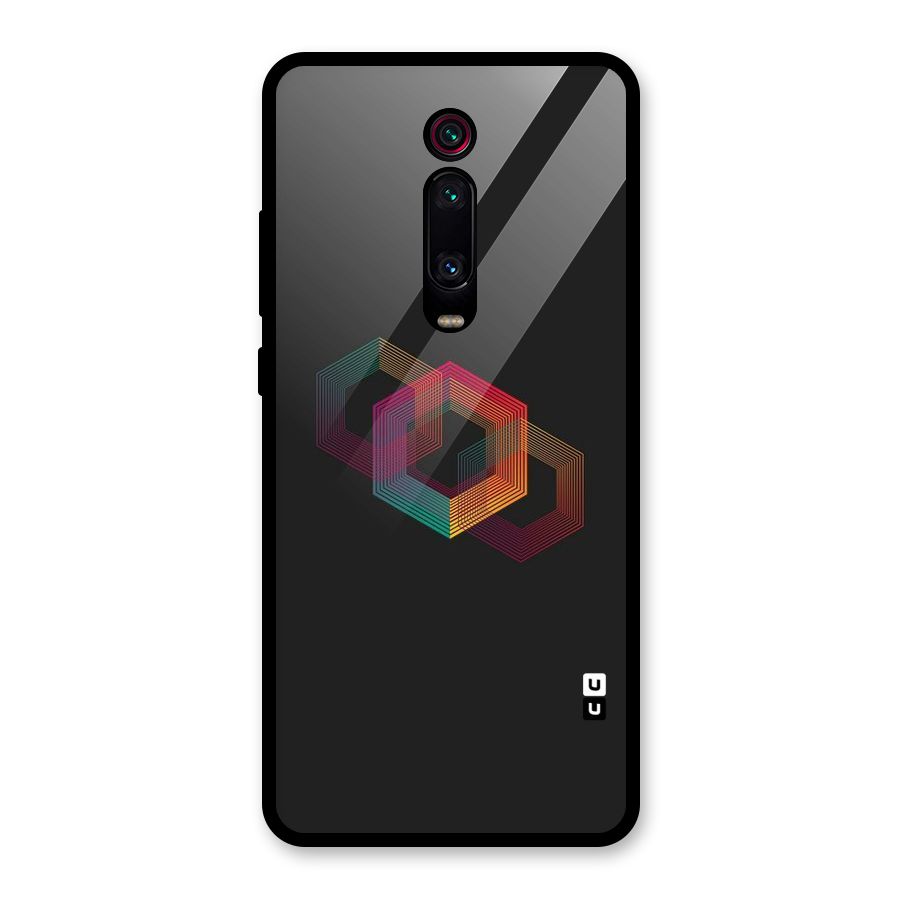 Tri-hexa Colours Glass Back Case for Redmi K20