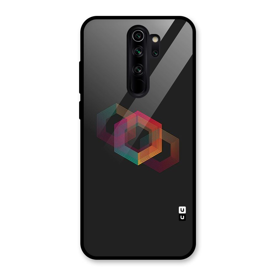 Tri-hexa Colours Glass Back Case for Redmi Note 8 Pro