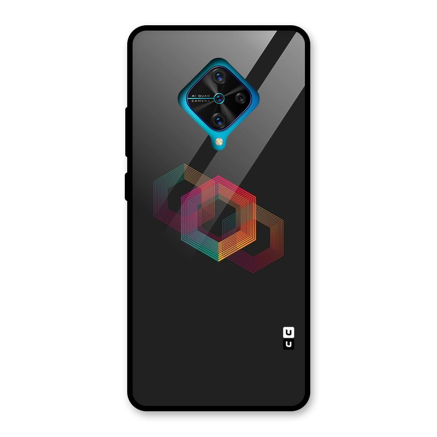 Tri-hexa Colours Glass Back Case for Vivo S1 Pro