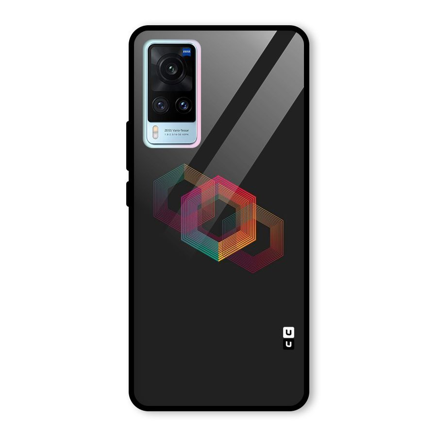Tri-hexa Colours Glass Back Case for Vivo X60