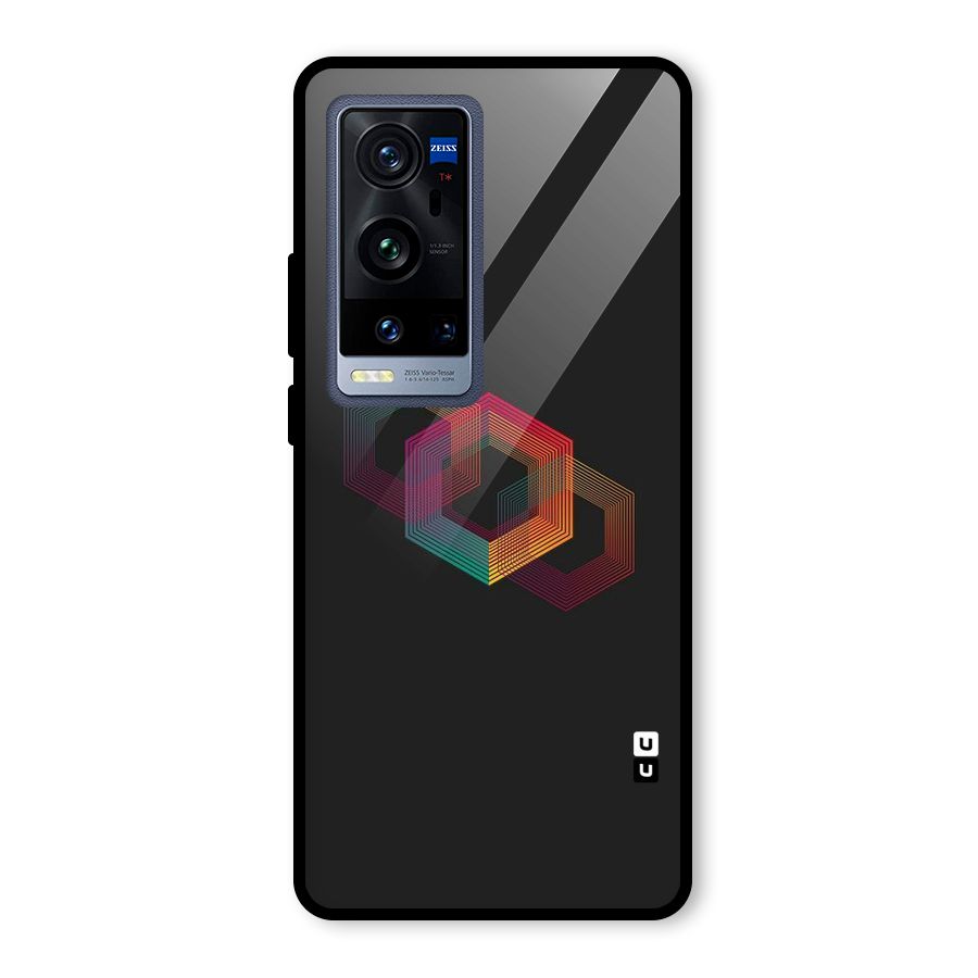 Tri-hexa Colours Glass Back Case for Vivo X60 Pro Plus