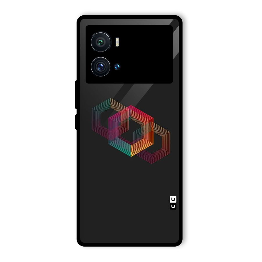 Tri-hexa Colours Glass Back Case for Vivo iQOO 9 Pro
