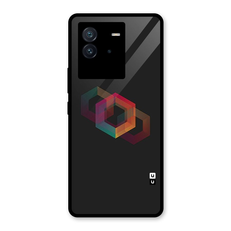 Tri-hexa Colours Glass Back Case for Vivo iQOO Neo 6 5G