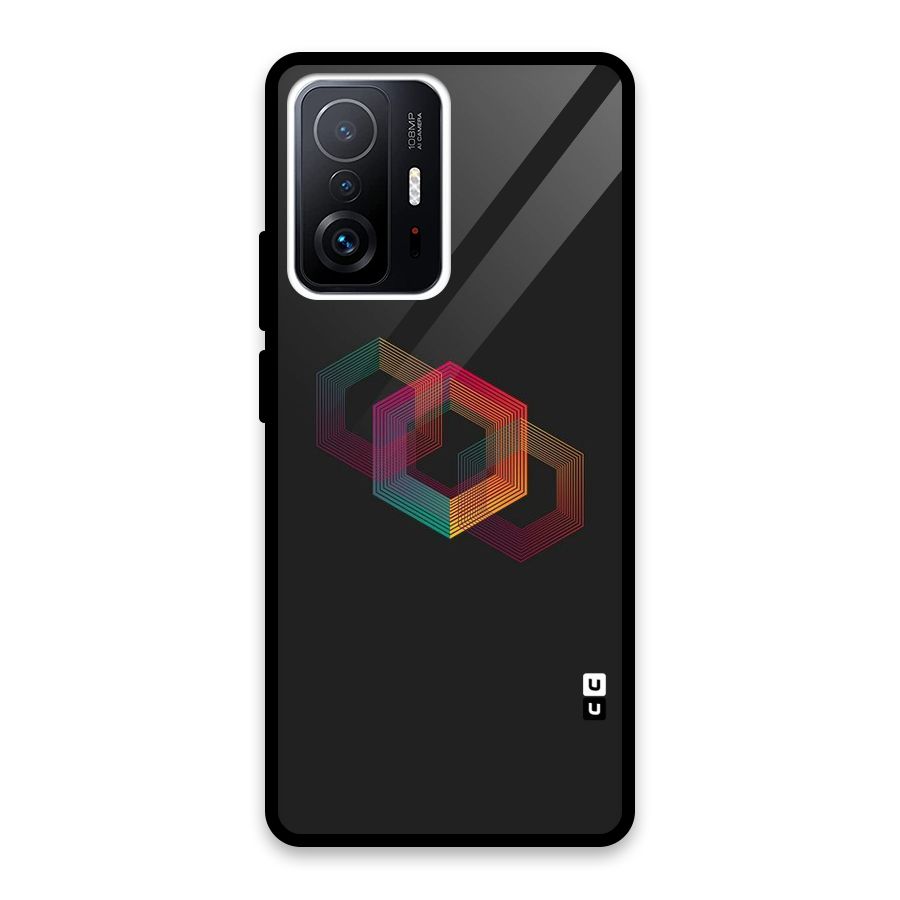 Tri-hexa Colours Glass Back Case for Xiaomi 11T Pro
