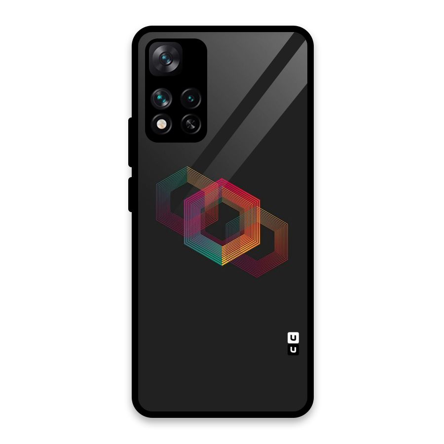 Tri-hexa Colours Glass Back Case for Xiaomi 11i 5G