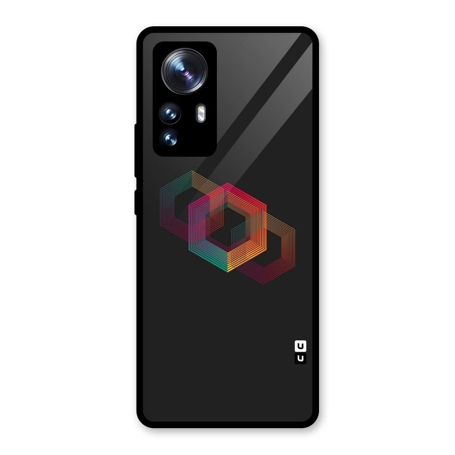 Tri-hexa Colours Glass Back Case for Xiaomi 12 Pro