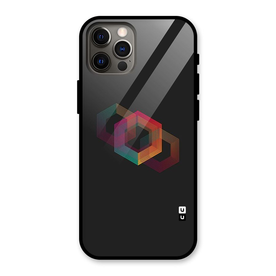 Tri-hexa Colours Glass Back Case for iPhone 12 Pro