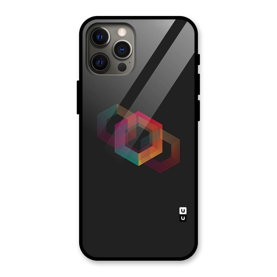 Tri-hexa Colours Glass Back Case for iPhone 12 Pro Max