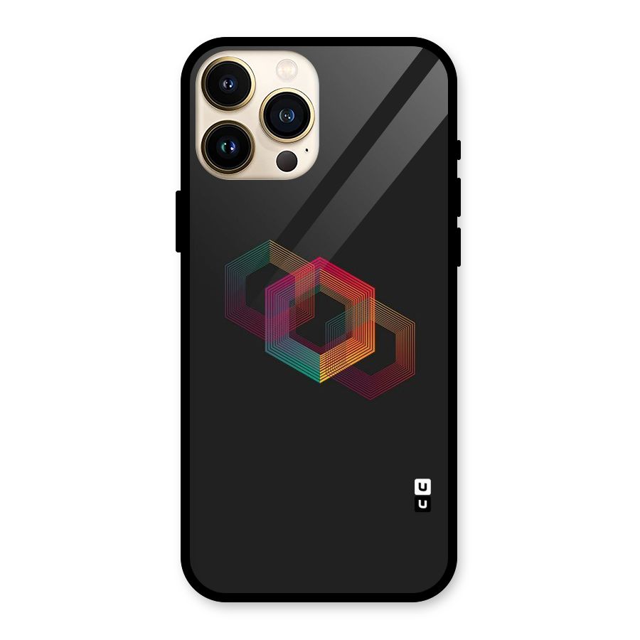 Tri-hexa Colours Glass Back Case for iPhone 13 Pro Max