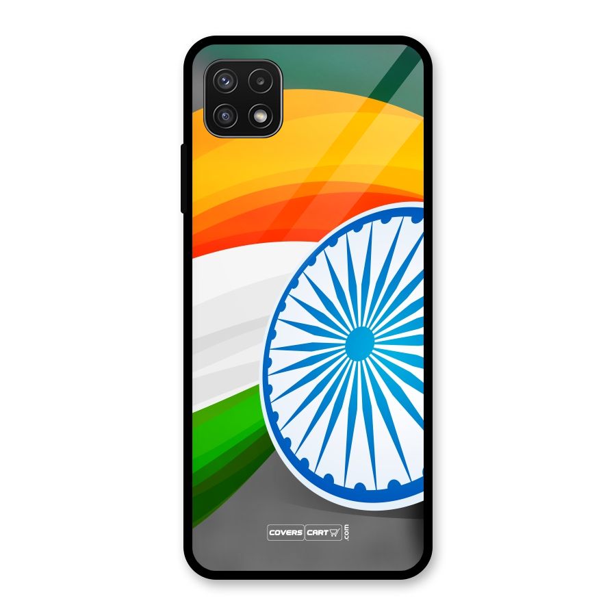Tri Color Glass Back Case for Galaxy A22 5G