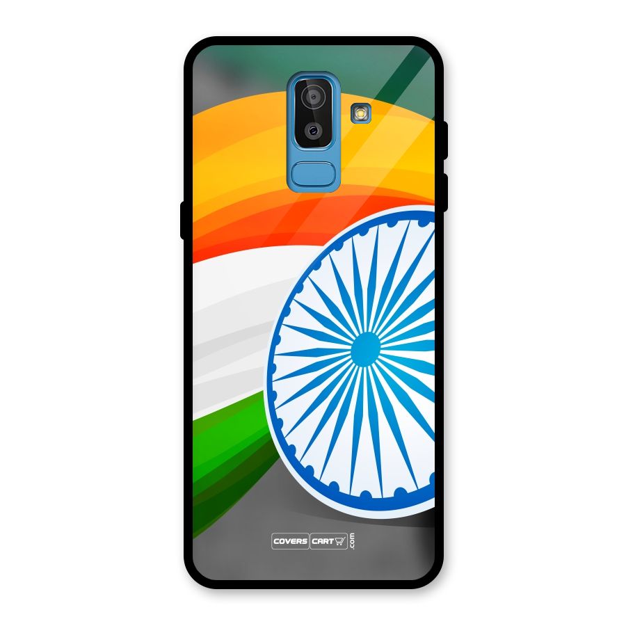 Tri Color Glass Back Case for Galaxy J8