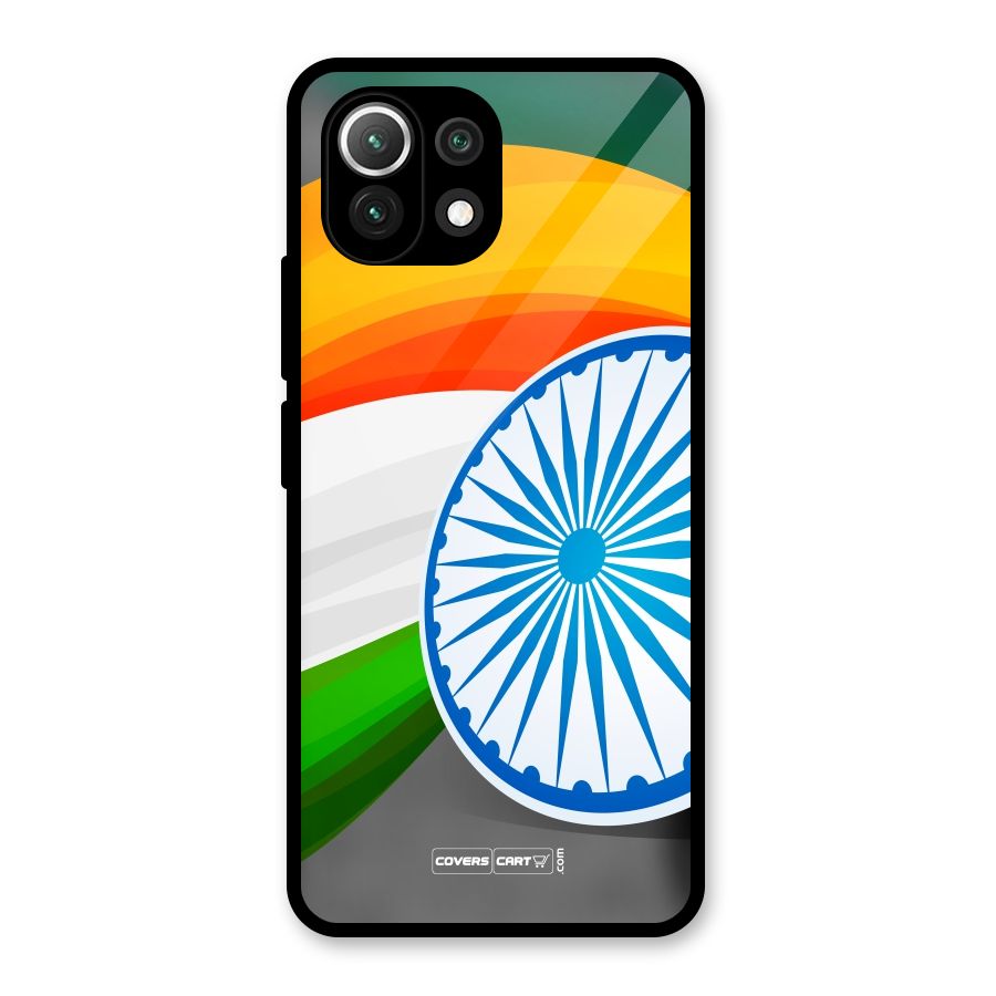 Tri Color Glass Back Case for Mi 11 Lite