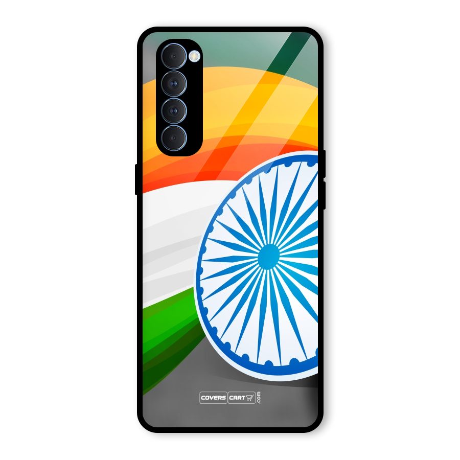 Tri Color Glass Back Case for Oppo Reno4 Pro