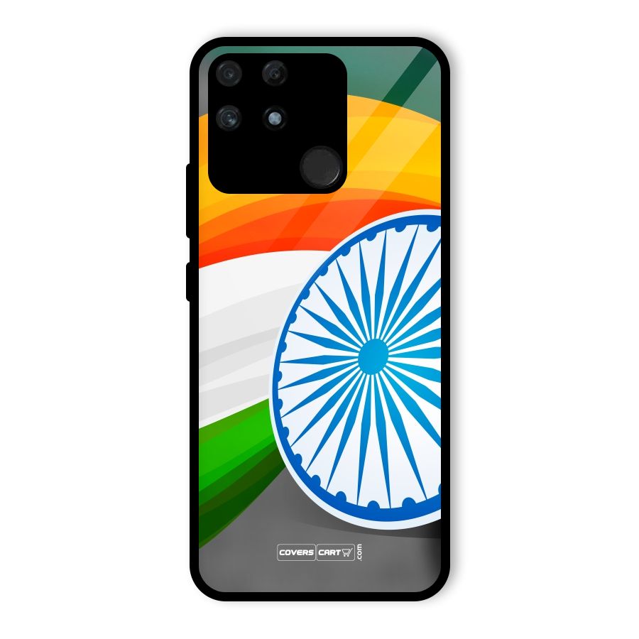 Tri Color Glass Back Case for Realme Narzo 50A
