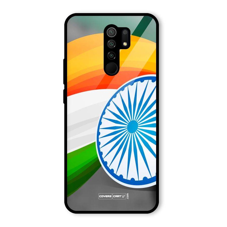 Tri Color Glass Back Case for Redmi 9 Prime