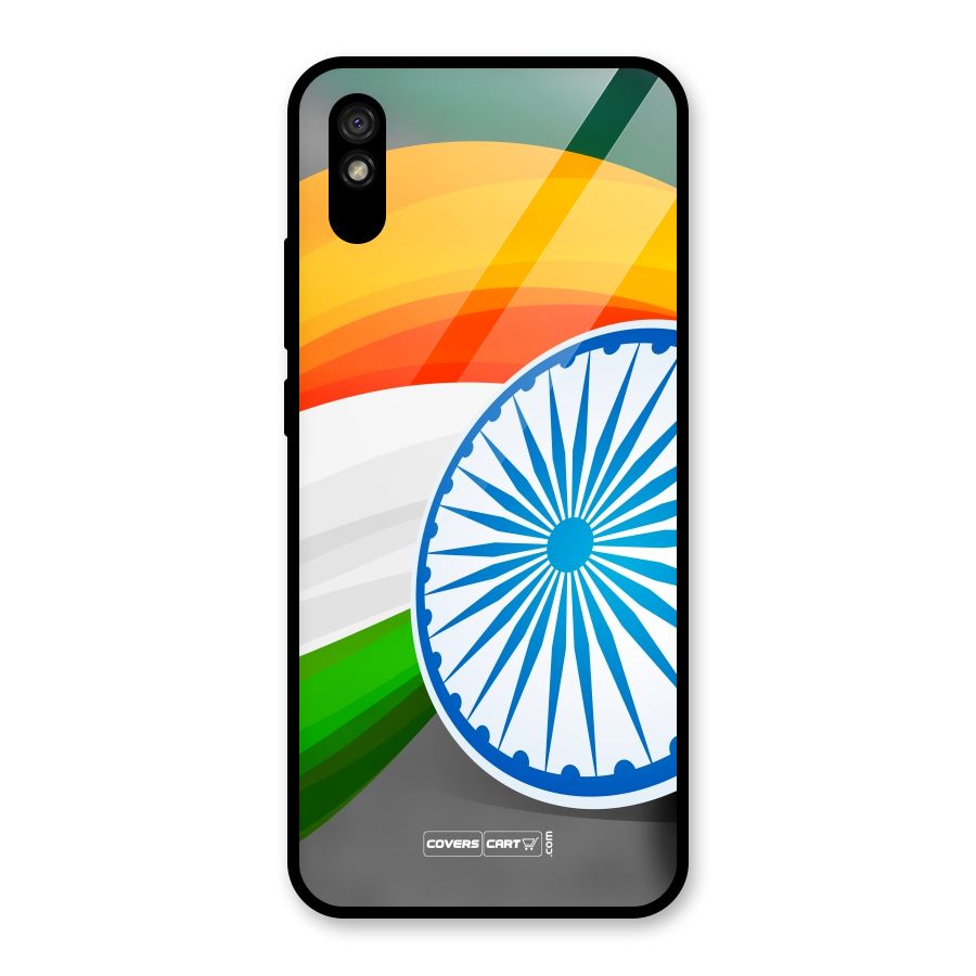 Tri Color Glass Back Case for Redmi 9i